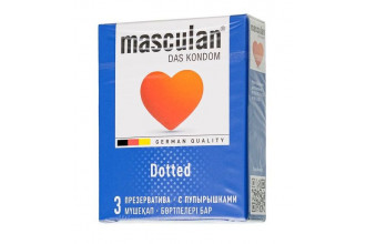 Презервативы с пупырышками Masculan Dotted - 3 шт.