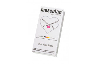 Ультрапрочные презервативы Masculan Ultra Safe Black - 10 шт.