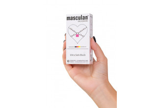 Ультрапрочные презервативы Masculan Ultra Safe Black - 10 шт.