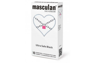 Ультрапрочные презервативы Masculan Ultra Safe Black - 10 шт.