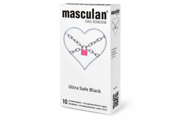 Ультрапрочные презервативы Masculan Ultra Safe Black - 10 шт.