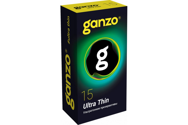 Прозрачные ультратонкие презервативы Ganzo Ultra thin - 15 шт.