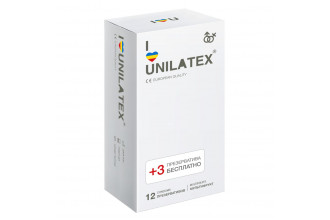 Разноцветные ароматизированные презервативы Unilatex Multifruit - 12 шт. + 3 шт. в подарок