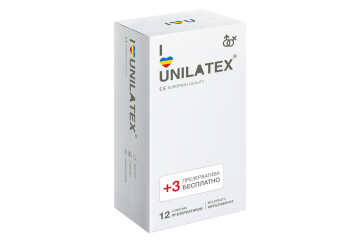 Разноцветные ароматизированные презервативы Unilatex Multifruit - 12 шт. + 3 шт. в подарок