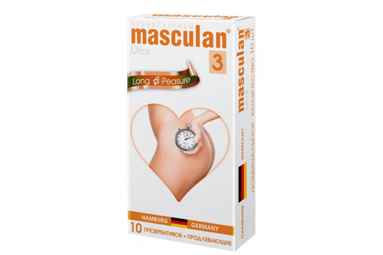 Презервативы Masculan Long Pleasure с продлевающим эффектом - 10 шт.