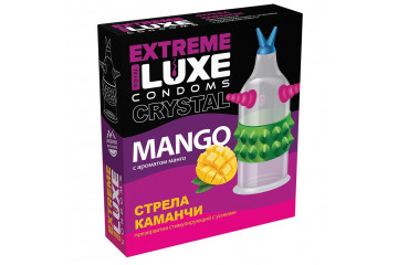Стимулирующий презерватив «Стрела команчи» с ароматом манго - 1 шт.