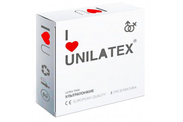 Ультратонкие презервативы Unilatex Ultra Thin - 3 шт.