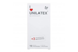 Ультратонкие презервативы Unilatex Ultra Thin - 12 шт. + 3 шт. в подарок
