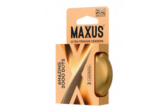 Точечные презервативы MAXUS 2000 Amazing Dots с железным кейсом - 3 шт.