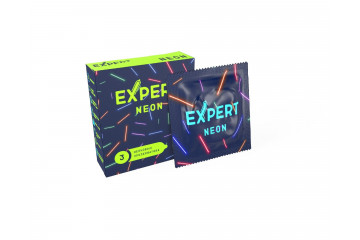 Светящиеся в темноте презервативы Expert Neon - 3 шт.