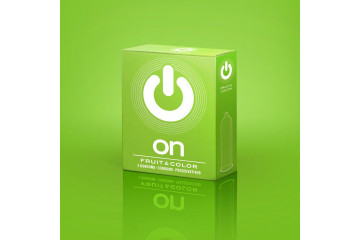 Цветные ароматизированные презервативы ON) Fruit & Color - 3 шт.