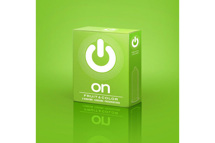 Цветные ароматизированные презервативы ON) Fruit & Color - 3 шт. Цветные ароматизированные презервативы ON) Fruit & Color - 3 шт.