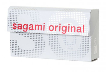 Ультратонкие презервативы Sagami Original 0.02 - 6 шт.