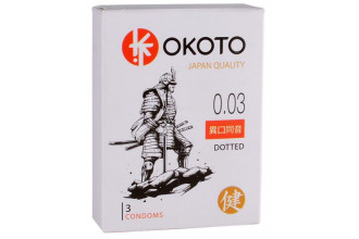 Презервативы с точками OKOTO Dotted - 3 шт.