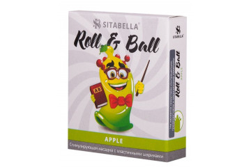 Стимулирующий презерватив-насадка Roll & Ball Apple