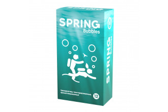 Презервативы SPRING BUBBLES с пупырышками - 12 шт.