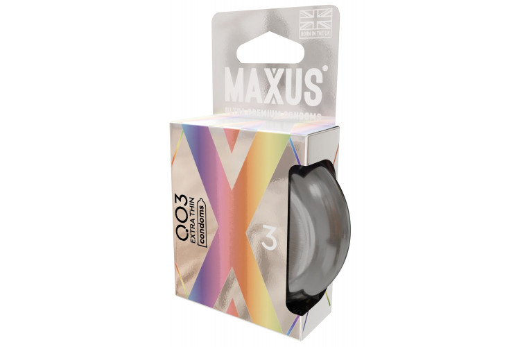Экстремально тонкие презервативы в железном кейсе MAXUS 003 Extra Thin - 3 шт.