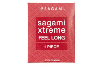 Утолщенный презерватив Sagami Xtreme Feel Long с точками - 1 шт.