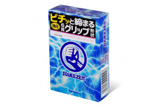 Презервативы Sagami Squeeze волнистой формы - 5 шт.