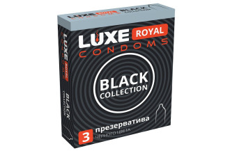 Черные презервативы LUXE Royal Black Collection - 3 шт.