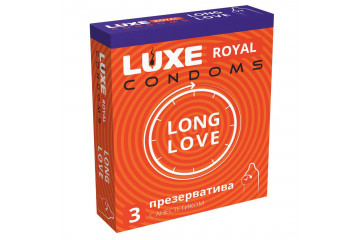 Презервативы с продлевающим эффектом LUXE Royal Long Love - 3 шт.