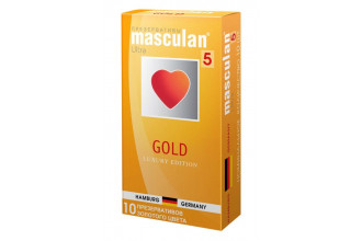 Презервативы Masculan Gold с ароматом ванили - 10 шт.