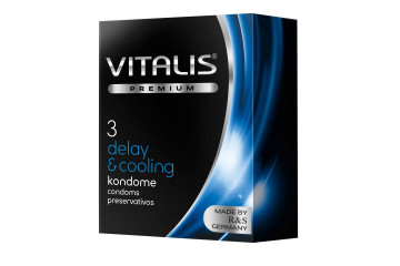Презервативы VITALIS PREMIUM delay & cooling с охлаждающим эффектом - 3 шт.
