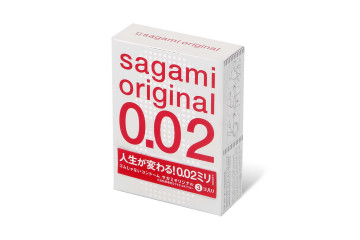 Ультратонкие презервативы Sagami Original 0.02 - 3 шт.