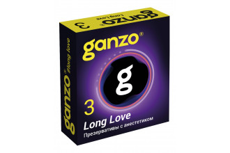 Презервативы с анестетиком для продления удовольствия Ganzo Long Love - 3 шт.