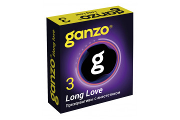 Презервативы с анестетиком для продления удовольствия Ganzo Long Love - 3 шт.