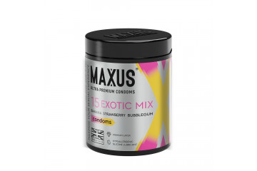 Цветные ароматизированные презервативы MAXUS Exotic Mix - 15 шт.