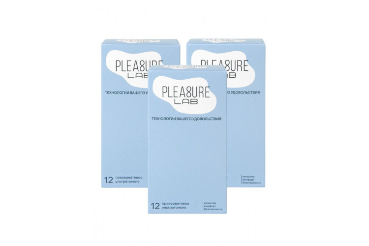 Набор из 3 упаковок ультратонких презервативов Pleasure Lab (по 12 шт.)