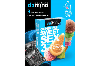 Презервативы для орального секса DOMINO Sweet Sex с ароматом мороженого - 3 шт.