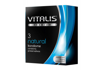 Классические презервативы VITALIS PREMIUM natural - 3 шт.