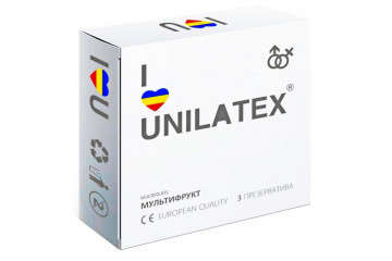 Разноцветные ароматизированные презервативы Unilatex Multifruits - 3 шт.