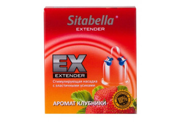 Стимулирующая насадка Sitabella Extender Клубника