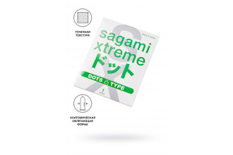 Презерватив Sagami Xtreme Type-E с точками - 1 шт.