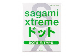 Презерватив Sagami Xtreme Type-E с точками - 1 шт.