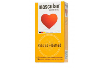 Презервативы с колечками и пупырышками Masculan Ribbed+Dotted - 10 шт.