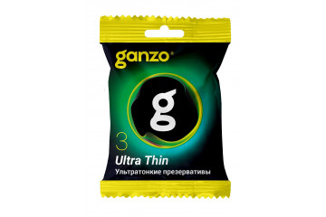 Ультратонкие презервативы Ganzo Ultra thin в мягкой упаковке - 3 шт.