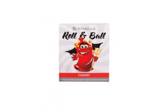 Стимулирующий презерватив-насадка Roll & Ball Cherry