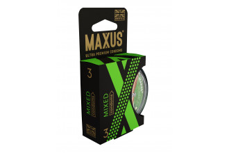 Презервативы в пластиковом кейсе MAXUS AIR Mixed - 3 шт.