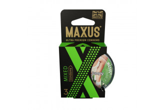 Презервативы в пластиковом кейсе MAXUS AIR Mixed - 3 шт.