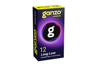 Презервативы с анестетиком для продления удовольствия Ganzo Long Love - 12 шт.