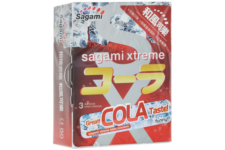Ароматизированные презервативы Sagami Xtreme Cola - 3 шт.