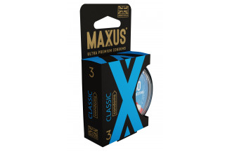 Классические презервативы в пластиковом кейсе MAXUS AIR Classic - 3 шт.