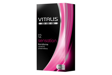 Презервативы VITALIS PREMIUM sensation с пупырышками и кольцами - 12 шт.