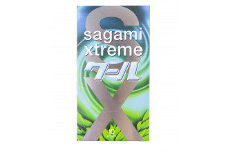 Презервативы Sagami Xtreme Mint с ароматом мяты - 10 шт.