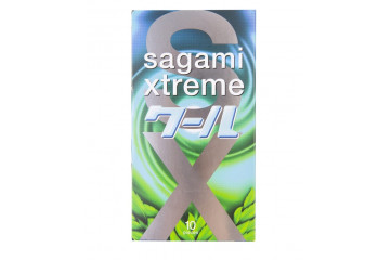 Презервативы Sagami Xtreme Mint с ароматом мяты - 10 шт.
