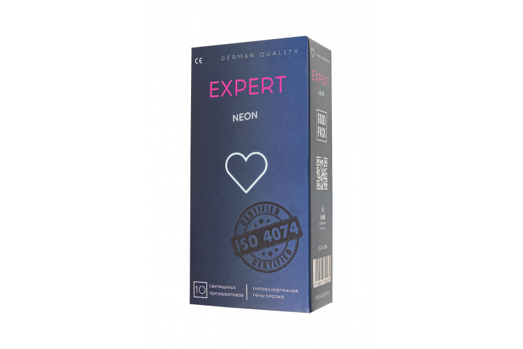 Светящиеся в темноте презервативы EXPERT Neon - 10 шт.